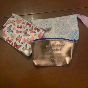 Three cute makeup bags